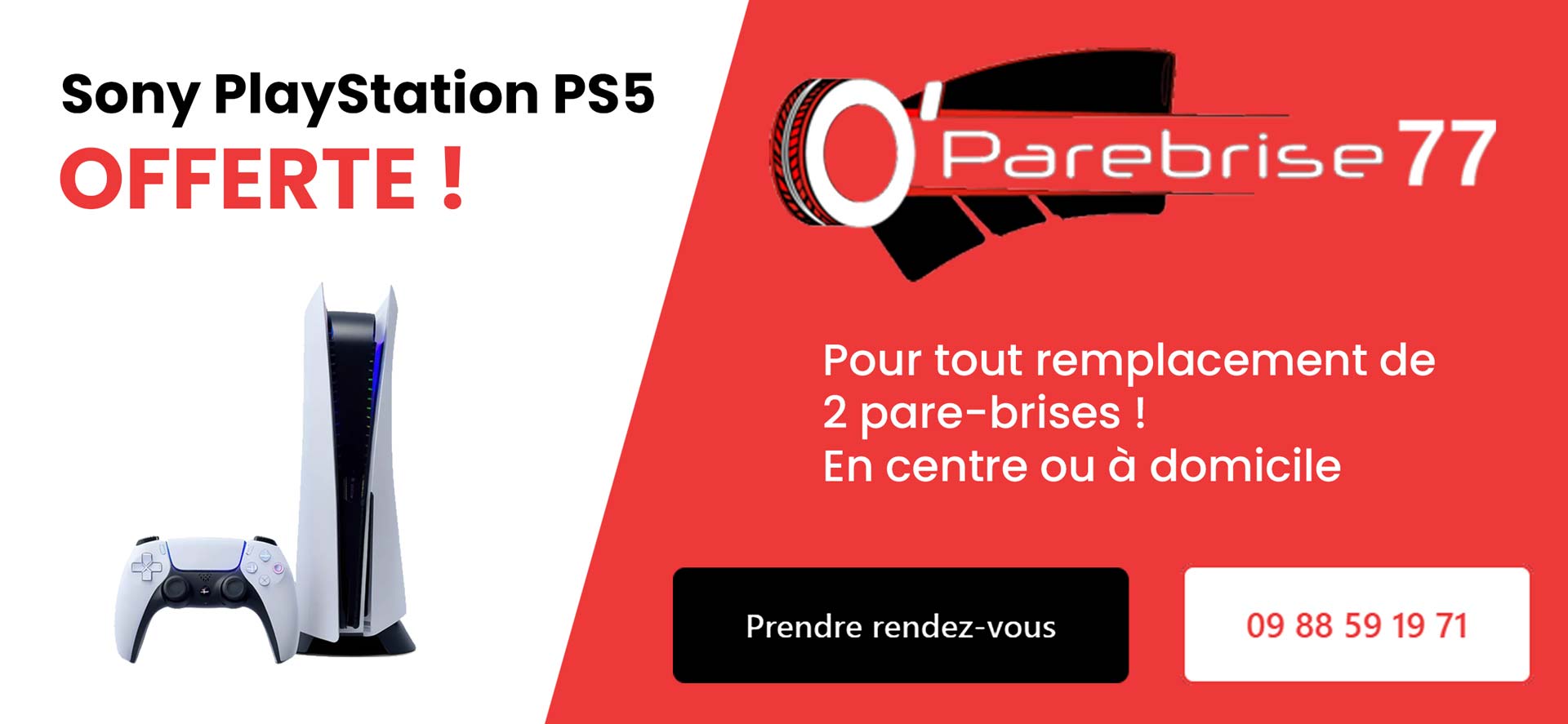 offre remplacement pare-brise ps5